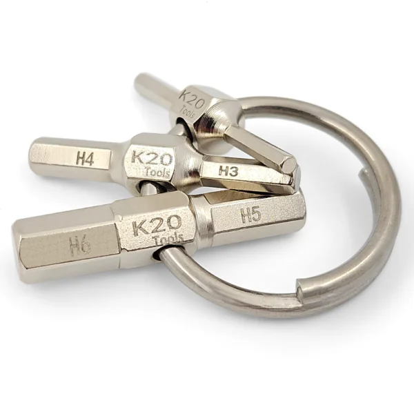 Keychain Hex Key Allen Wrench - Metric 2, 2.5, 3, 4, 5, 6 mm